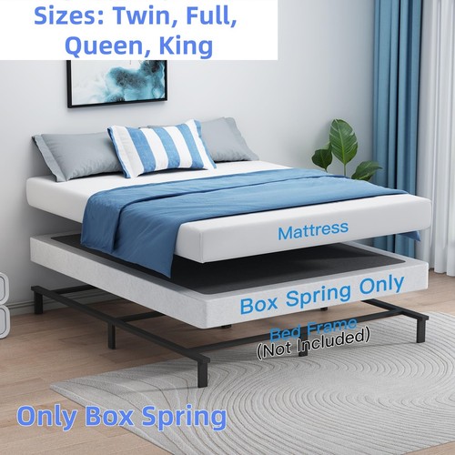 Metal box spring bed frame - spring,